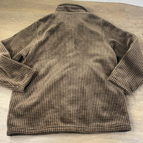Cambridge Dry Goods Women’s Brown Black Button Up Polar Fleece, size XL - Picture 8 of 10